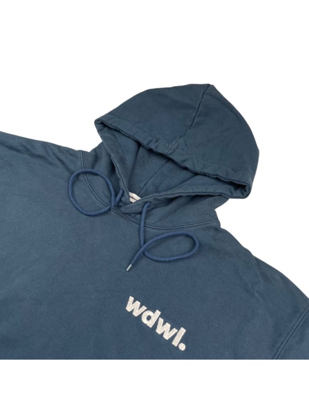 Wonderwall Men’s 100% Cotton Embroidered Pullover Hoodie Navy Blue • Large